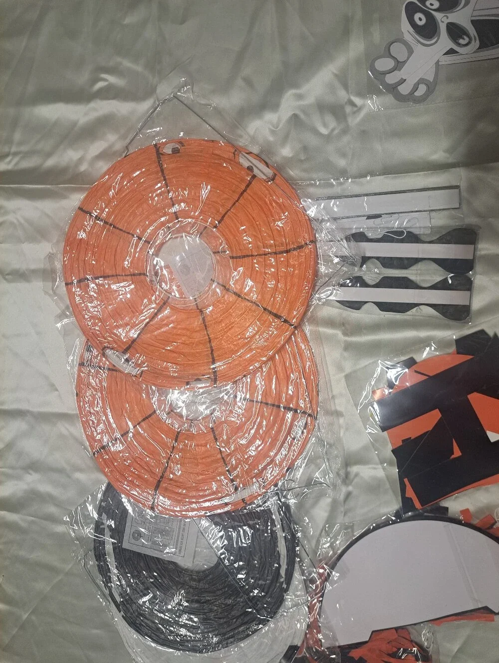 Halloween Kits Decoration Orange Round Paper Lantern - Decorative Party